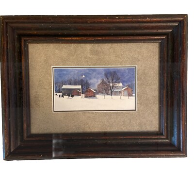 Peter Sculthorpe   NOCTURN WITH COWS  Giclee On Paper With Iris Equipoise Inks
