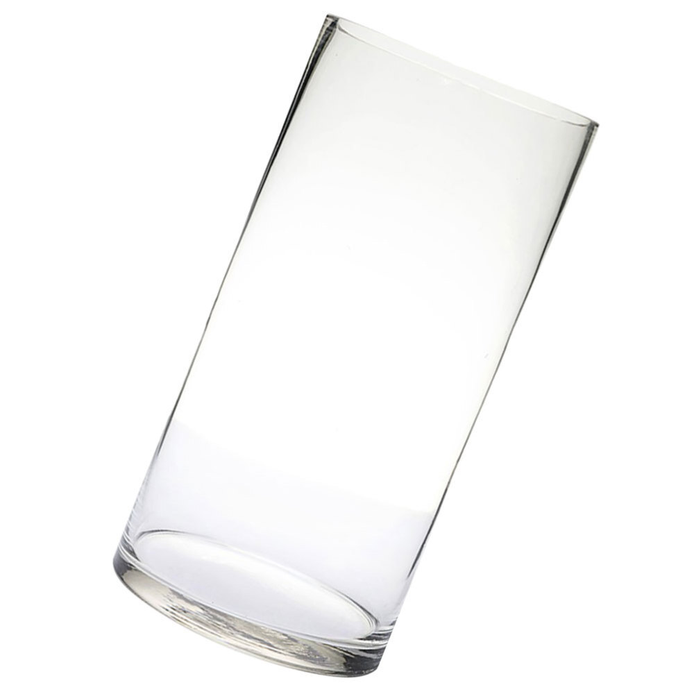 Artificial Plants Clear Glass Vase Smooth Surface Versatile-image