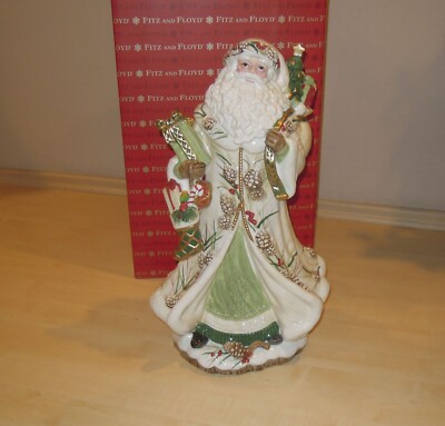 Goebel Santa mit Geschenken grün Fitz & Floyd Christmas Collection 48cm NEU OVP
