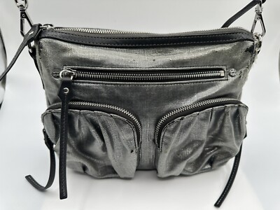 MZ Wallace Graphite Coated Linen Bailey Bedford Satchel Handbag | eBay