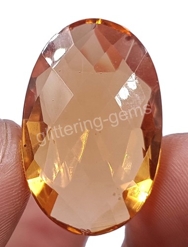 48.30 Ct Lab Created Yellow Citrine Oval Cut IGL Transparent Loose Gems M25 - Picture 4 of 11
