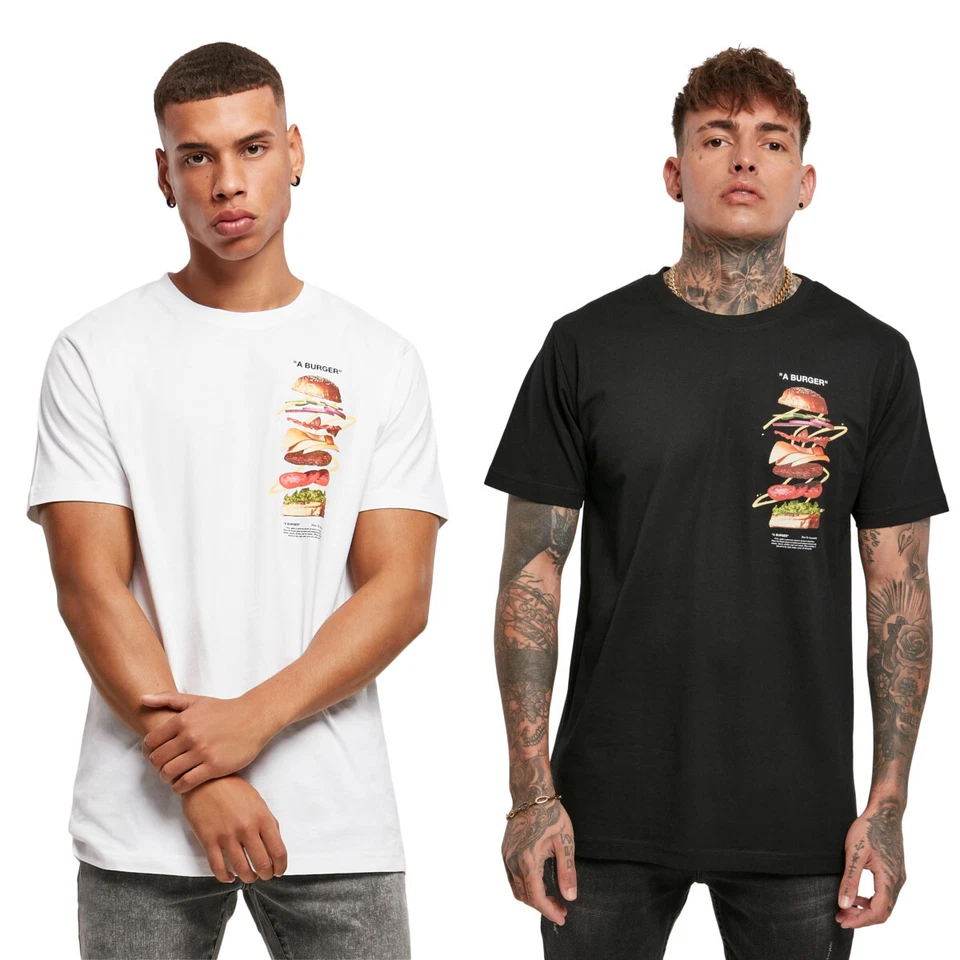 Mister Tee A Burger T-Shirt Fast Food Quart Pounder Patty Boeuf & Fromage Homme - Photo 1/1