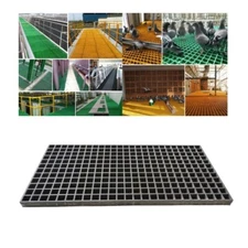 3.3ft*1.6ft Gray Fiberglass FRP Grating Lightweight Car Wash Grid Floors