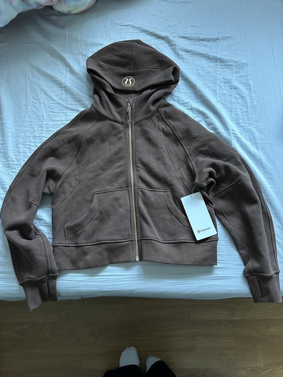NWT Lululemon Scuba Oversized Full Zip XS/S Java With Gold NWT Lululemon Scuba Oversized Full Zip XS/S Java With Gold