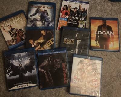 Blu-ray 9 Movie Lot Gran Tori O Logan Zoolander 2 Pacific Rim Southpaw Pain&Gain