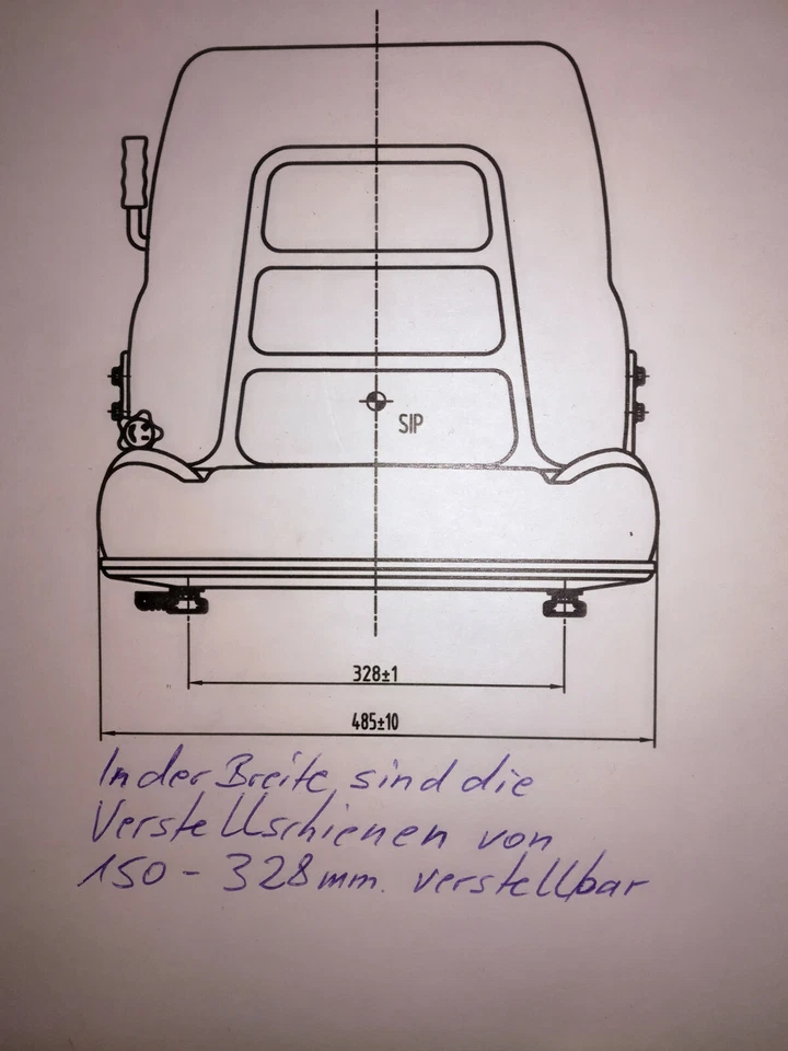 GS12 GS10 Sitzgestell für Gabelstapler...(ohne Sitzkissen,ohne Rückenpolster) - Bild 4 von 4