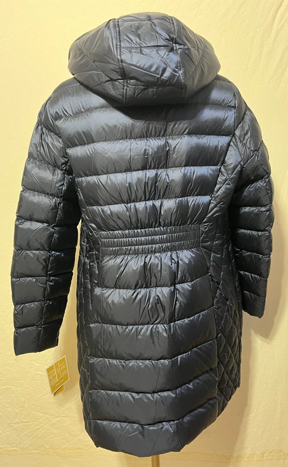 Cappotto giacca Michael Kors donna blu puffer XL piumino cappuccio confezionabile nuovo con etichetta