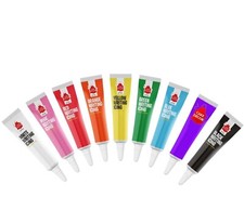 9x19g Writing Icing Pens Tubes Decoration Cookie Baking Colour Biscuit