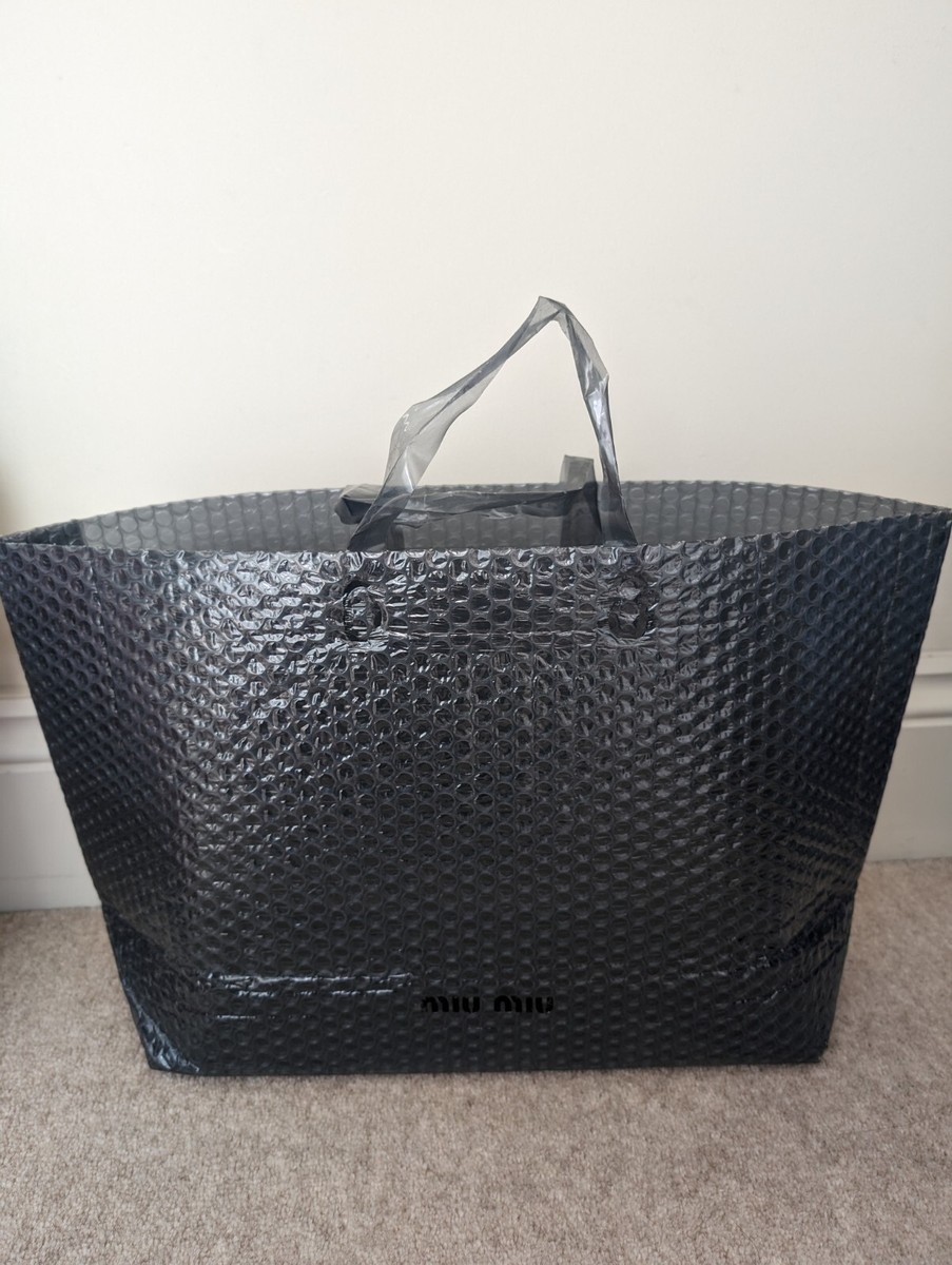 miu miu ショッピングバッグ Miu Miu Bubble Wrap PVC Tote Bag Shopping Bag | eBay
