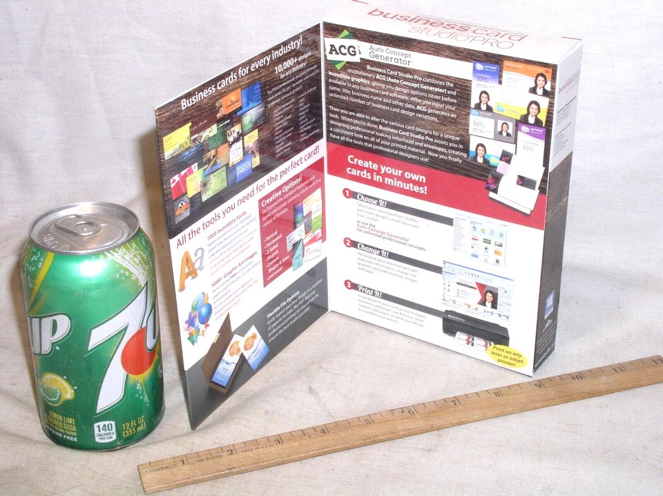 CAJA MINORISTA SELLADA SUMMITSOFT TARJETA DE VISITA ESTUDIO PRO LLAVE DE DESCARGA PARA WINDOWS. Foto 3 de 4