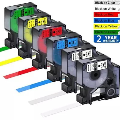 GREENCYCLE Compatible Dymo D1 Label Tape Replacement 6-24MM All Colors for LabelManager 160