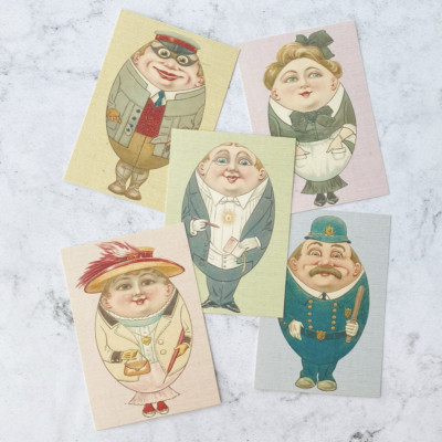 Lustige Eiermenschen Topper Vintage Ostern Frühling Basteln Karten basteln oder Etiketten