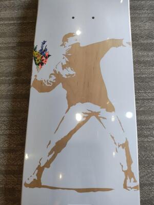 Sync. Banksy Flower Bomber Skateboard Deck H82cm x W20.5cm Japan