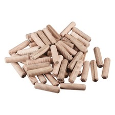 50Pcs 10mm x 40mm Wooden Dowel Pin Wood Dried Fluted Beveled Hardwood