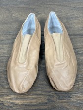 BLOCH Women's Neo Flex Slip on Jazz Dance Shoes Tan Leather Sz 7.5 EUC