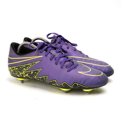 Nike Hypervenom Phade SG Purple Volt Soccer Cleats 759978-550 UK8 US9 EU42.5
