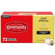 Community Coffee Café Special 72ct Medium-Dark K-Cup Pods Keurig 2.0