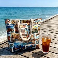 Trage-Schultertasche / Strandtasche mit europ...