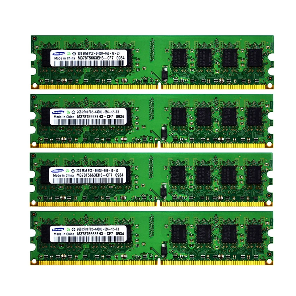 16GB 8GB 4GB 2GB DDR2 800MHz PC2-6400U DIMM Desktop Memory RAM For Samsung LOT - Image 3 of 4