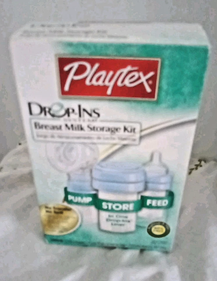 Vintage Playtex Baby Bottles + Drop Ins Breast Milk Storage Kit Pump Adapters - Image 2 of 4