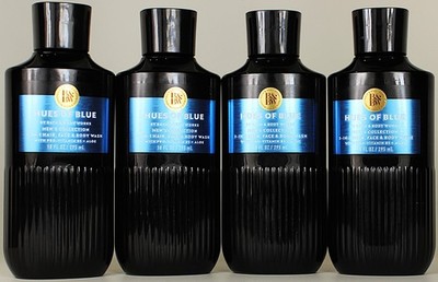QTY 4 - Bath & Body Works Men's HUES OF BLUE 3-1 Body Wash Shower Gel 10oz