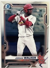 JORDAN WALKER 2021 Bowman Chrome #1 Draft Pick Rookie Card RC Cardinals