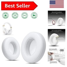 Versatile White Ear Pads for Beats Studio 2/3 Models - Durable Comfortable Fit