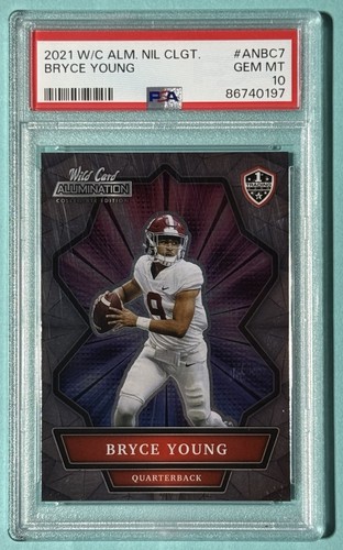 2021 Wild Card Alumination NIL Bryce Young #ANBC7 Rookie - PSA 10 Gem Mint