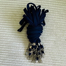 Blue Solid Lanyard ID & Badge Holders w/ Metal Clips, Nylon/Metal Lot of 20