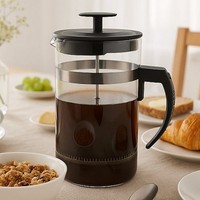 Kaffeebereiter Glaskanne Kaffeepresse 1L Ø 9 × 19 Cm Glas Kaffee French Press
