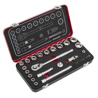 Sealey Metrische Sockel Set 1Cmsq Drive 31Pc Standard Einzel Sechskant AK7921