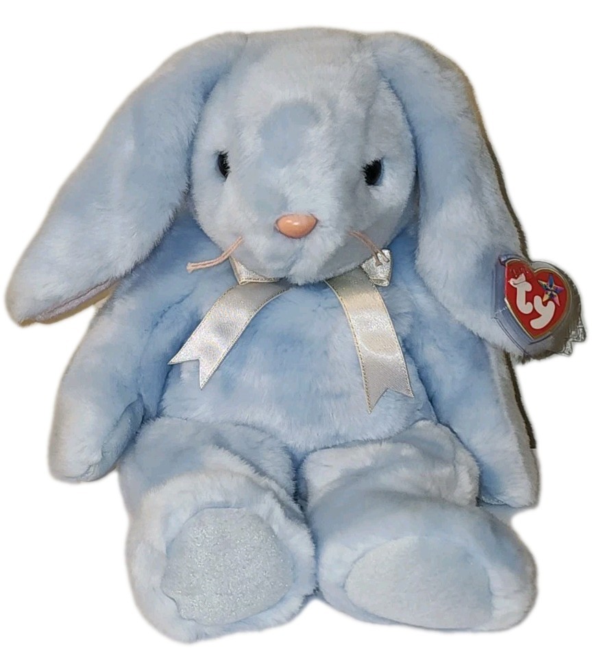 Ty Beanie Buddy FLIPPITY the Blue Bunny Rabbit 14