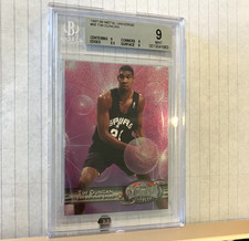 Tim Duncan 1997-98 Skybox Metal Universe Basketball - BGS 9, Rookie Card. rookie card picture