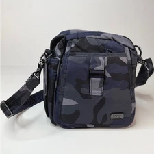 Lug Can Can RFID convertible travel bag in a blue camouflage NEW