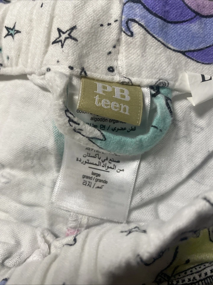 Juego de pijama PB Teen Pottery Barn Unicorn At Hear talla grande excelente estado. Foto 2 de 4