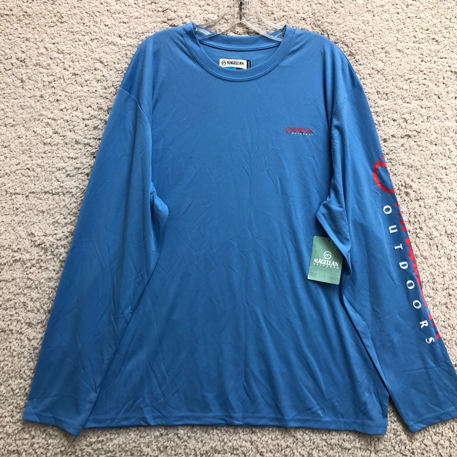 NEW Magellan Shirt Extra Large Adult Blue Classic Fit Moisture Wicking Mens XL
