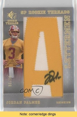2007 SP Rookie Threads Lettermen Gold 80/99 Jordan Palmer #116 Auto READ 0af