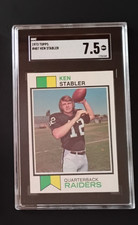 1973 Topps Ken Stabler Rookie Card (HOF) Card #487 SGC 7.5 near mint+