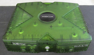 ORIGINAL XBOX CONSOLE HALO SPECIAL EDITION FOR PARTS AND REPAIR