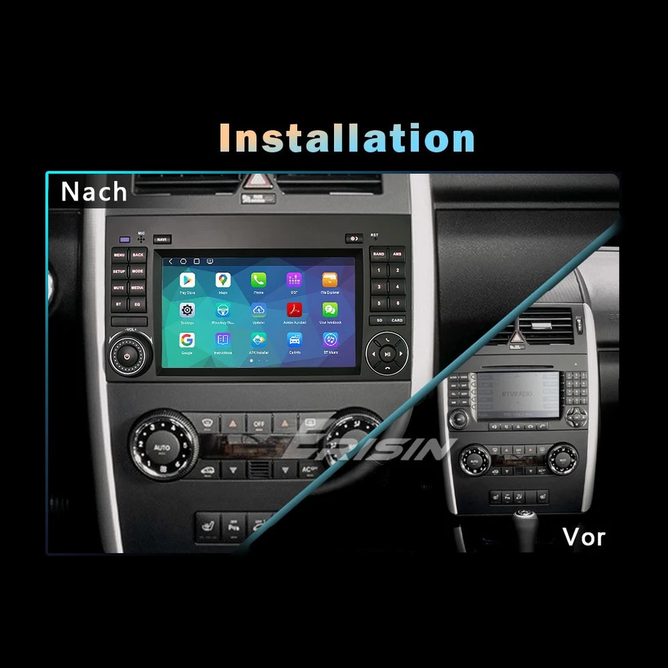 128GB Android 14 GPS CarPlay Autoradio Mercedes A/B Klasse Vito Viano VW Crafter - Bild 2 von 4