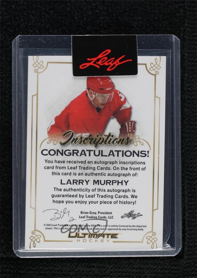 2023 Leaf Ultimate Inscriptions Silver Spectrum 5/25 Larry Murphy Auto HOF 8q5