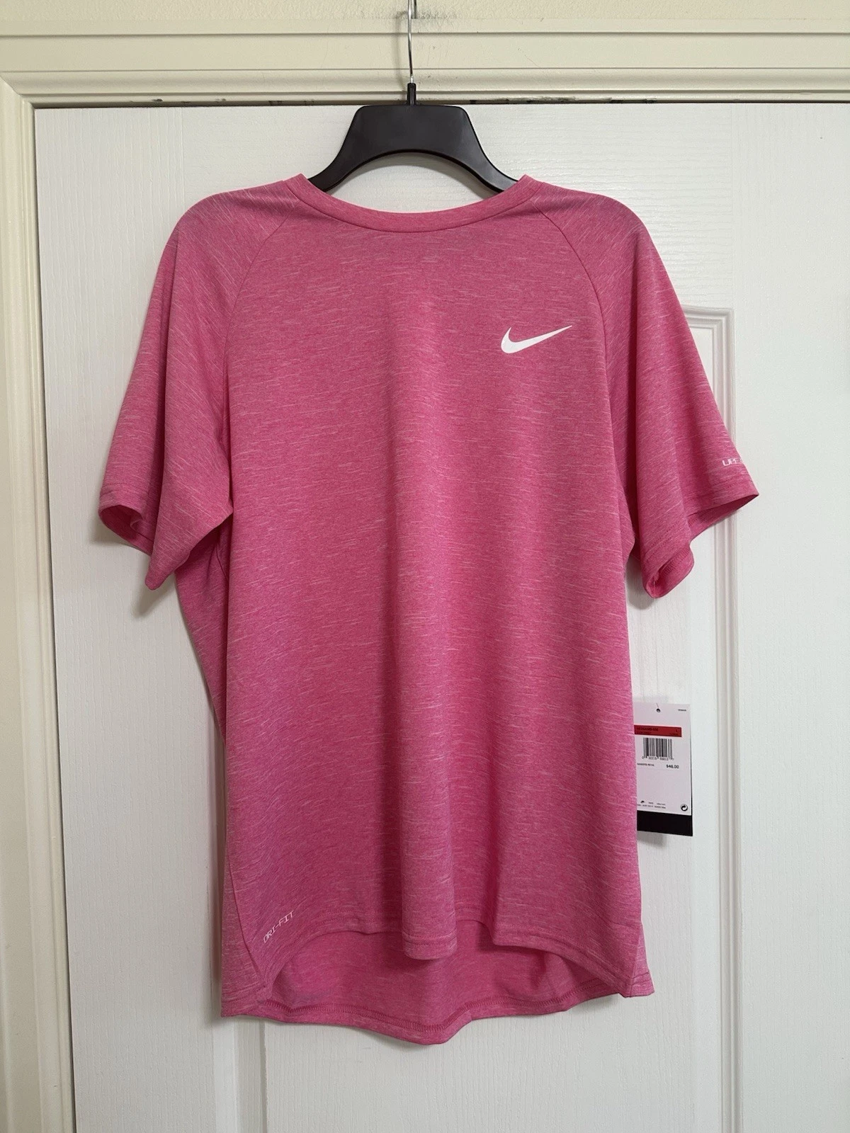 NEW Mens Nike Swim Tee Shirt PINK Dri Fit UPF 40+ Size MEDIUM RARE GORGEOUS!