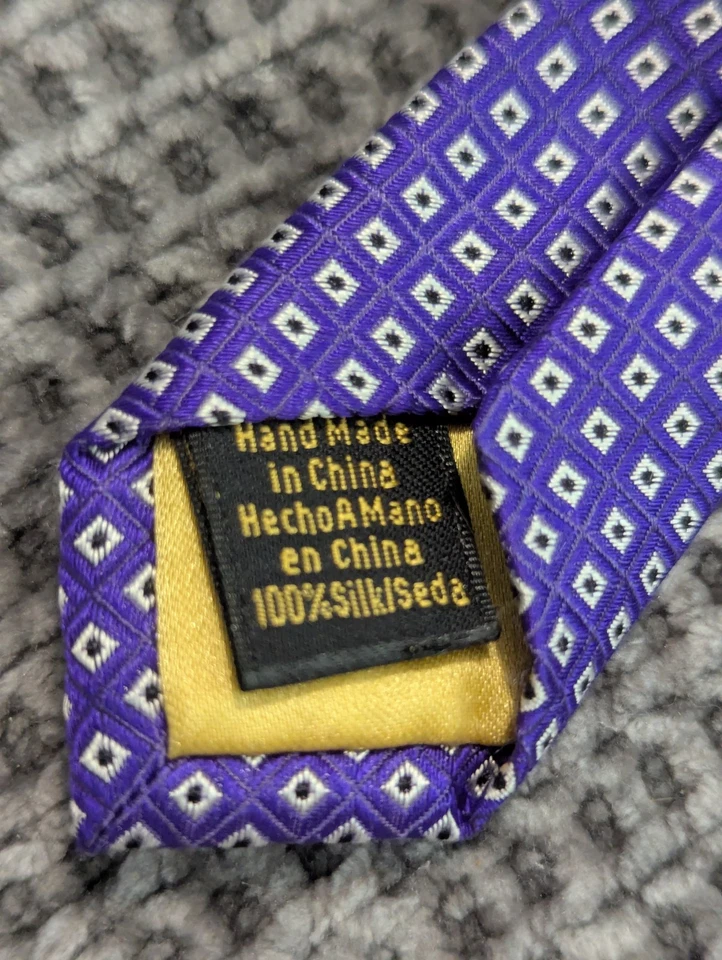 2 Corbatas Donald J Trump Signature Collection 100% Púrpura y Azul Foto 4 de 4
