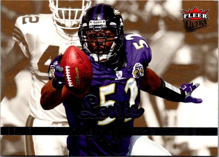 Ray Lewis 2006 Fleer Ultra Gold Medallion #17 Baltimore Ravens NFL HOF Insert