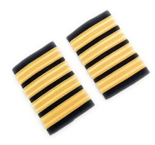 Uniform Store London Epaulette Pilot Captain First Officer 4 bars On Navy Blue 