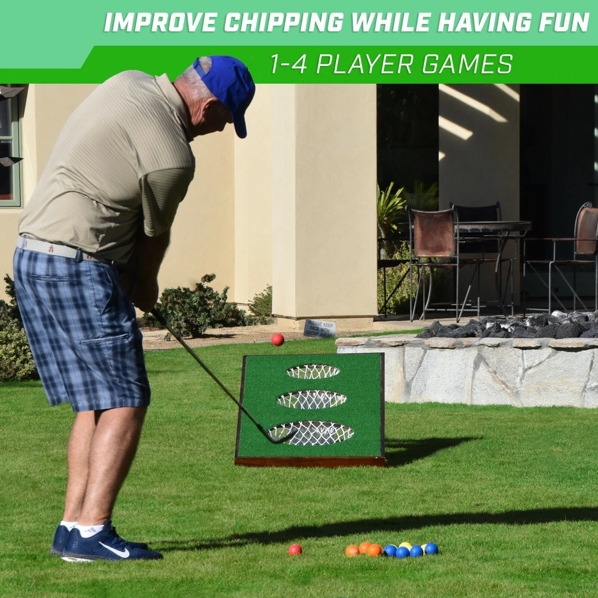 GoSports BattleChip VERSUS Golf Cornhole Chipping Game –