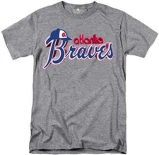 ATLANTA BRAVES BASEBALL MEN'S TEE GRAY VARIOUS SIZES