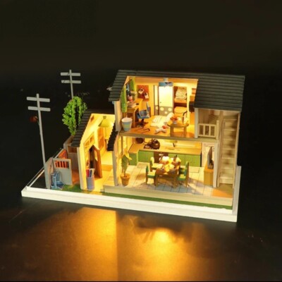 DIY Yamano's home Nook 3D HolzPuzzle Puppenhaus Deko Geschenke S2233