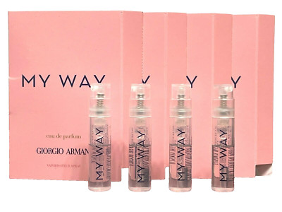 4x MY WAY GIORGIO ARMANI Women Perfume 0.04oz / 1.2ml ea EDP Spray Samples NEW 