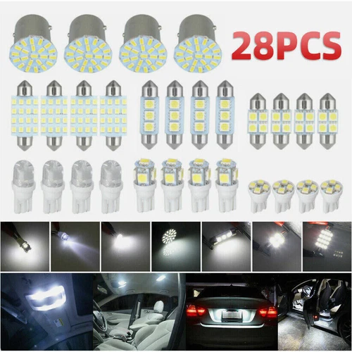 28x White light LED Interior Package Kit For 1999-2020 Ford F150 F250 F350 Duty